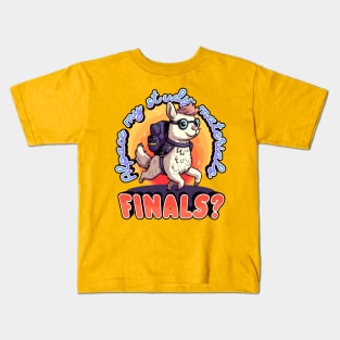 Finals? Alpaca My Study Materials! | Fun Alpaca Student Design Kids T-Shirt